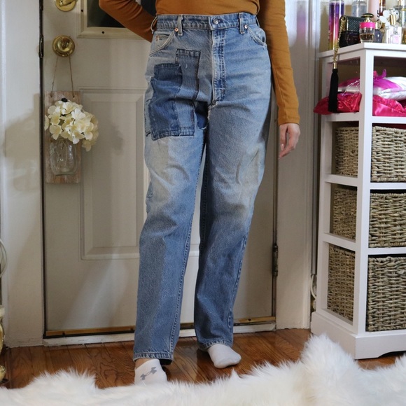 Vintage Patchwork High-Waisted Levi Jeans - Picture 1 of 7